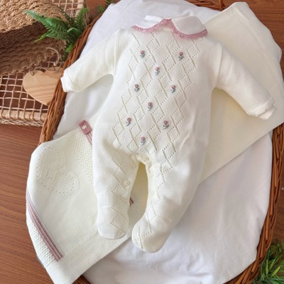  Saída de Maternidade Ivone Florida - Off White e Rose